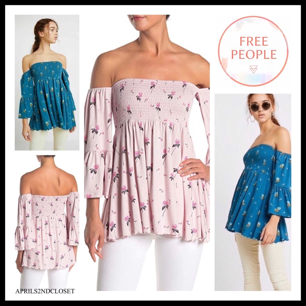 FREE PEOPLE BOHO FLOWY TUNIC TOP FLORAL BLOUSE A2C - Picture 16 of 16